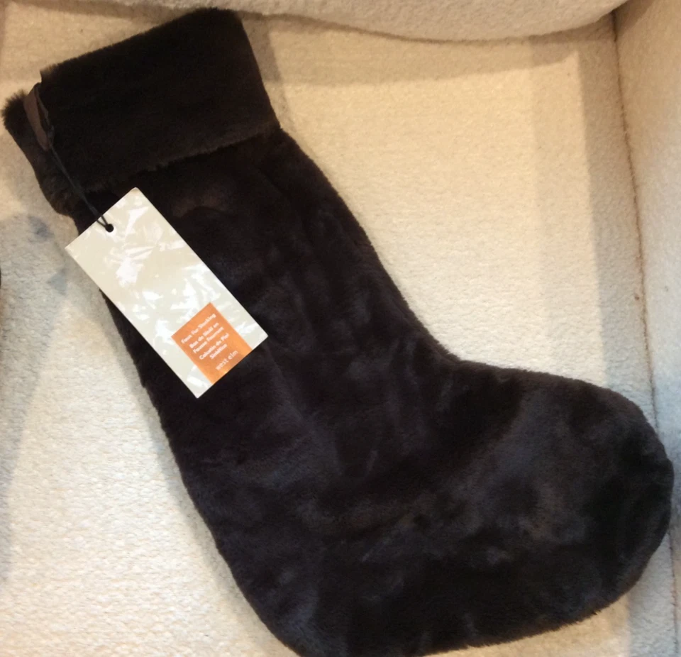 West Elm Peluche Imitación Piel Visón Medias Sólidas Sin Mono ¡NUEVO CON ETIQUETAS!  12x18" marrón oscuro Foto 1 de 1