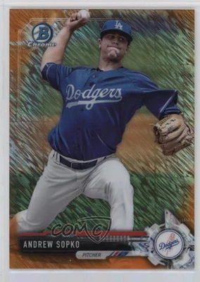2017 Bowman Chrome Prospects Orange Shimmer Refractor /25 Andrew Sopko #BCP83 - Image 1 of 2