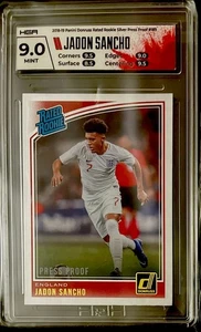 Jadon Sancho 2018-19 Donruss Rated Rookie Silver Parallel Press Proof HGA 9.0 - Picture 1 of 2