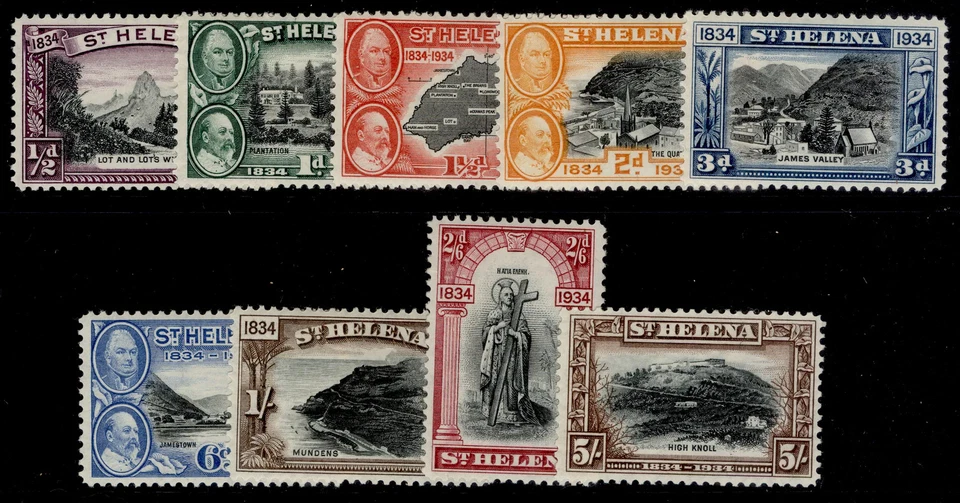 ST. HELENA GV SG114-122, 1934 JUEGO CORTO, M COMO NUEVO. Cat 170€. Foto 1 de 1