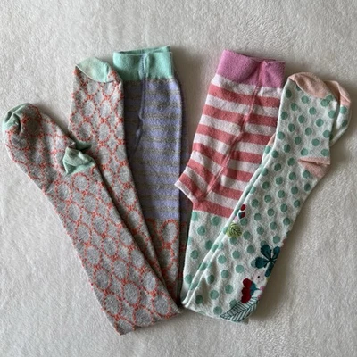 Lote de 2 Medias Tejidas Matilda Jane Niñas Talla 8 10 Pies Florales Foto 1 de 4