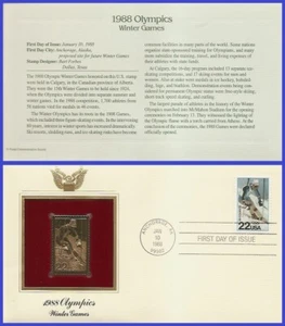 USA8 #2369 U/A RÉPLICA DORADA FDC Juegos Olímpicos de Invierno Calgary Canadá - Imagen 1 de 1