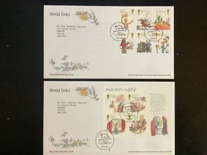 GB 2012 Roald Dahl FDC + M/S FDC, Royal Mail, Great Missenden especial Pmk (K880) - Imagen 1 de 1