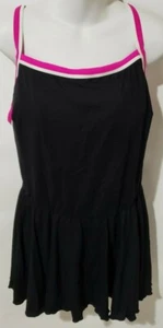 Maxine of Hollywood Women's Plus Size 24W One Piece Skirted Swimsuit Black Pink - Picture 1 of 6