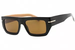 HUGO BOSS 1502/S 0807 70 Sunglasses Black Frame Brown Lenses 54mm - Picture 1 of 4
