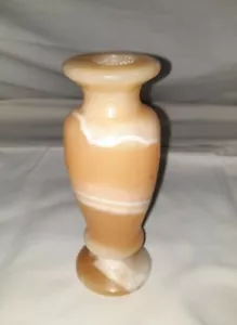 Piccolo Vaso In Onice - Vaso Fiori - Onice/marmo Intagliato - 15 cm - Foto 1 di 6