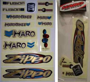 HARO ZIPPO BMX Sticker Set - '90s Old School Freestyle BMX Decal Set - NOS - Picture 1 of 2