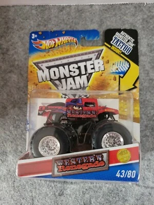 Hot Wheels Monster Jam Truck WESTERN RENEGADE Hummer 4x4 rojo diecast 1/64 tatuaje Foto 1 de 2