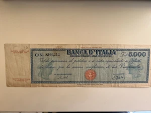 5000 LIRE TITOLO PROVVISORIO MEDUSA REPUBBLICA 22/11/1949 MB TESTINA RARO - Picture 1 of 3