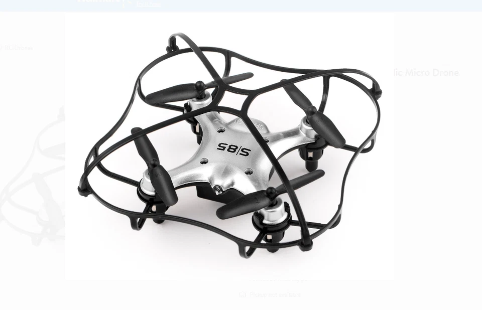 Sky Drones S-85 High Powered silver Micro Mini Drone By Braha - Image 1 of 2
