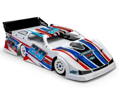 JConcepts L8 Night G3 Speedway 1/10 Dirt Oval Latemodel Body w/Spoiler (Clear) - Image 1 of 4