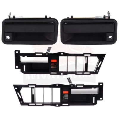 4 pcs Exterior Interior Door Handle Front LH & RH For Chevrolet C1500 C2500 Foto 1 de 4