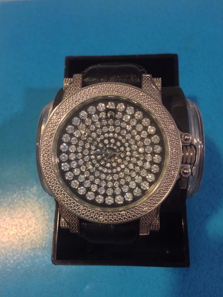 RELOJ TECHNO MASTER DIAMANTE BLANCO Y NEGRO TM-2115 NUEVO Foto 1 de 1