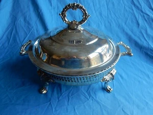 VINTAGE EALES 1779 VERSILBERTES SCHEUERWÄRMER GESCHIRR SERVIERSET - Bild 1 von 6