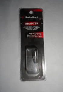 Radio Shack Adapter Screw On F-Connector Female to Push-On F-Connector Male - Picture 1 of 3