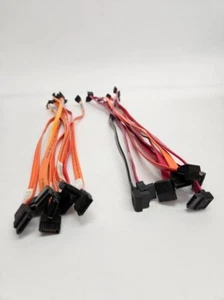 ***GREAT*** MIXED LOT 18 SATA CABLES 13"-15" RIGHT ANGLE, SERIAL, NON-LOCK!!! - Picture 1 of 3