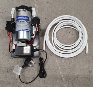 Streamline Booster Pump for Reverse Osmosis Filters with Power Supply & Fittings