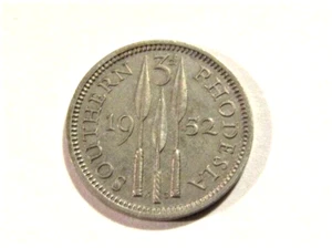 So. Rhodesia 1952 3 Pence Coin - Picture 1 of 5