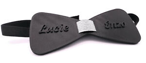Nœud papillon noir argenté TEXTE personnalisable Mariage Cravate [Imp 3D]