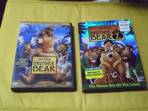 (2) Disney Brother Bear Children's DVD Lot: Brother Bear 1 & 2 (w/Slipcover) - Picture 1 of 1