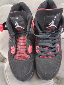 Jordan 4 Red Thunder Youth taglia 8 usate - Foto 1 di 7