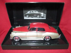 1:18 1960 Bentley S2 Silver + Dark Red Minichamps Classic Model Car Rare - Picture 1 of 6