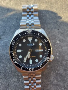 Seiko Skx007 Diver Automatico Seiko Skx007 Black Dial Watch Sub - Imagen 1 de 10