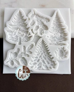 Pine Trees and Pinecones Silicone Mold - Picture 1 of 6