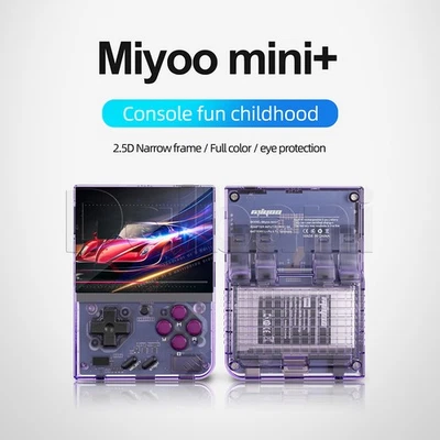 Miyoo Mini Plus Purple Open Source Retro Handheld Game Console with 64GB - Image 1 of 4
