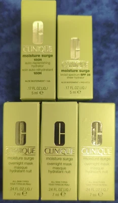 Clinique 5pc: Moisture Surge Overnight Mask, spf27 Moisture , 100H Hydrator - Image 1 of 4