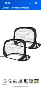 RUNBOW 3.3x2.2ft Pop Up Portable Soccer Goal for Kids Children's Soccer Net New - Picture 1 of 9