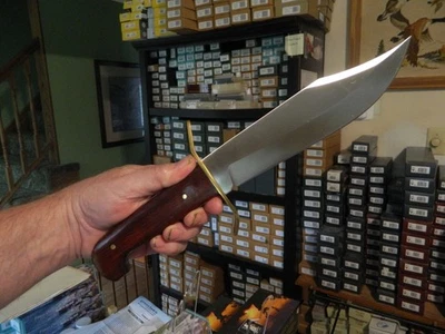 Bear & Son Gold Rush Bowie  Knife CB00 14 1/2" LONG 8.75" BLADE CARBON STEEL - Image 1 of 4