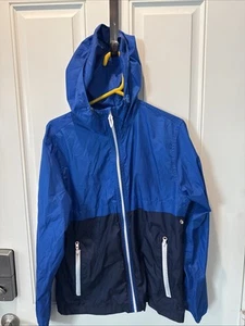 Old Navy Rain Jacket Windbreaker Men's Size Medium M Hooded Full Zip Pockets - Picture 1 of 9