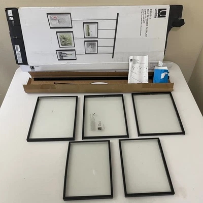 Umbra Exhibit Multi Photo Display Black Hanging Picture Frames Collage - Image 1 of 4