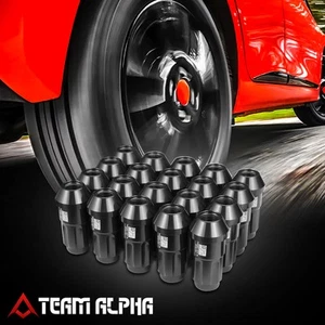 [J2 Engineering] 20x M12 x 1.5 Black Closed End Style Lug Nuts Set w/Extension - Picture 1 of 7