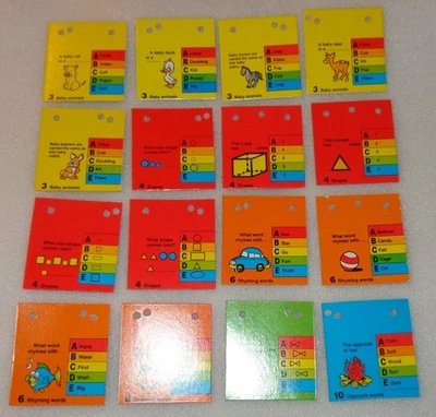 16 BONITAS tarjetas educativas de dos caras vintage de los años 80 Radio Shack Show N Learn Foto 1 de 4
