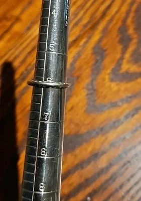 Alianza de boda vintage de oro blanco de 14k para dama talla 6 2,1 g Foto 1 de 4