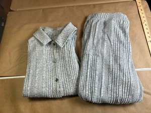 Cuddl Duds Damen 2-teiliges Comfort Rib Lounge Set Grau. 3XL. Petite. EUC - Bild 1 von 13