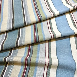 1066. Remake SAUGE STRIPE 100% cotton fabric, Price per 1/2 metre - Picture 1 of 7