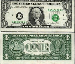 1974 $1 HIGH GRADE XF+ 3rd Print Shift **ERROR** Federal Reserve Note!