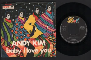 7" ANDY KIM BABY I LOVE YOU / RAINBOW RIDE 1969 ITALY POP ROCK JEFF BARRY - Picture 1 of 1