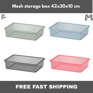 IKEA Gitter Aufbewahrungsbox Korb robust Stahl Eimer Organizer Schubladeneinheit 42x30x10 cm - Bild 1 von 9