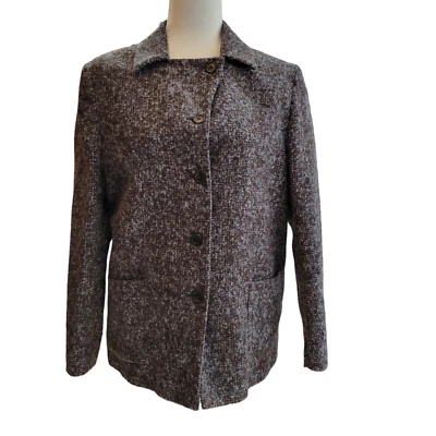 Ann Freedberg Jacket Womens Size 10 Alpaca Madeleine Tweed Lined Gray $490 - Image 1 of 4
