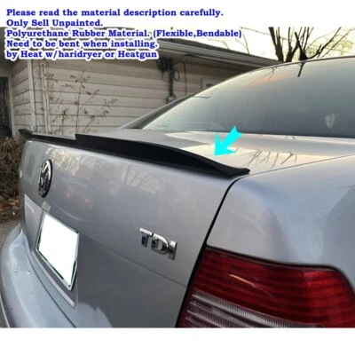 Stock 284FC Type Rear Trunk Spoiler Wing Fits 1999~05 Volkswagen Jetta MK4 Sedan - Image 1 of 4