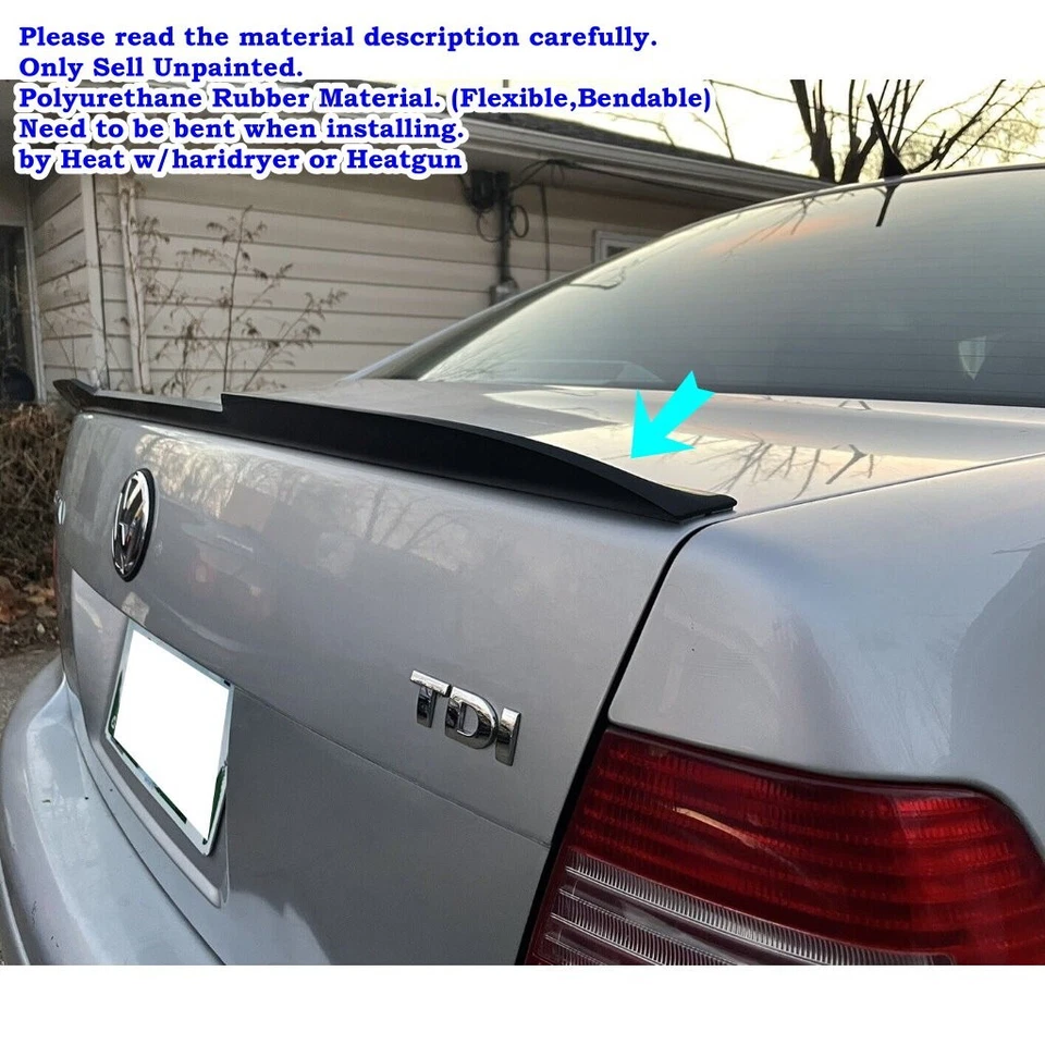 Stock 284FC Type Rear Trunk Spoiler Wing Fits 1999~05 Volkswagen Jetta MK4 Sedan - Изображение 1 из 4