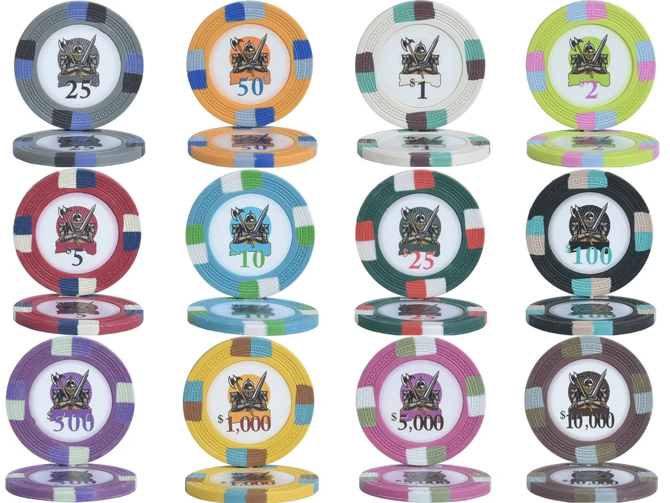 500pcs 14G KNIGHTS POKER CHIPS BULK - Choose Denominations  - Image 1 of 1