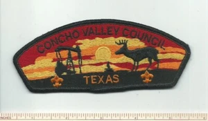 ED SCOUT BSA CONCHO VALLEY COUNCIL TEXAS OIL RIG CERVO INSEGNE PATCH PB TX DISTINTIVO - Foto 1 di 1