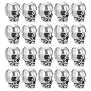 20 Pcs Retro Skull Beads Large for Jewelry Making Vintage Trinkets - Picture 1 of 12