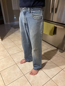 VTG Levi's Silvertab STRAIGHT-LOOSE Men's Stone-Washed Denim Jeans 32x31 USA - Picture 1 of 18