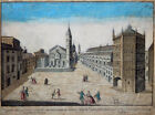 PARMA 1770 REMONDINI Veduta Ottica Duomo Stampa Antica Mappa ORIGINALE